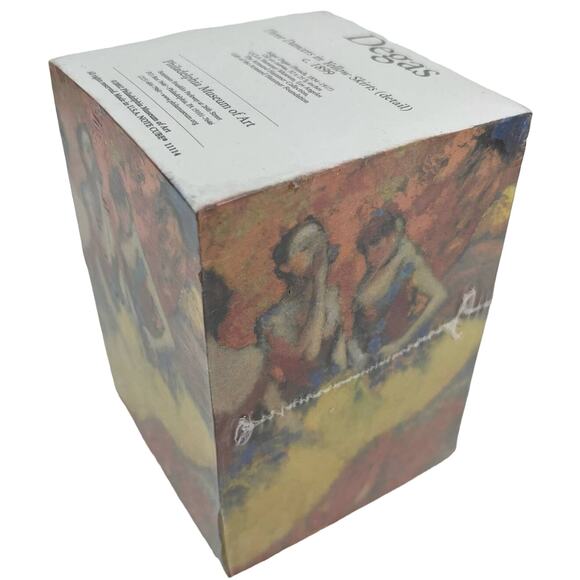 Degas Three Dancers Yellow Skirts Phila Museum of Art Paper Cube New - Picture 1 of 12